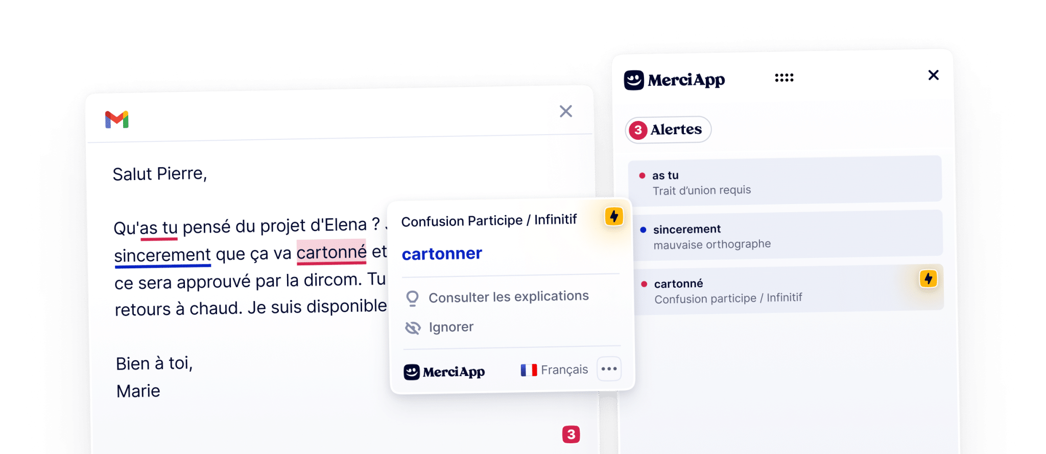 Les Fonctionnalités De Nos Moteurs De Correction • MerciApp